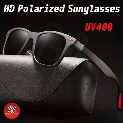 Fashionable Polarized driving Sport Square Sun glass Men- Black