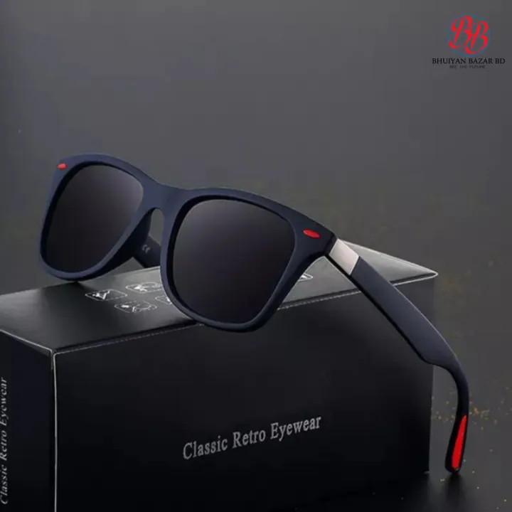 Fashionable Polarized driving Sport Square Sun glass Men- Black